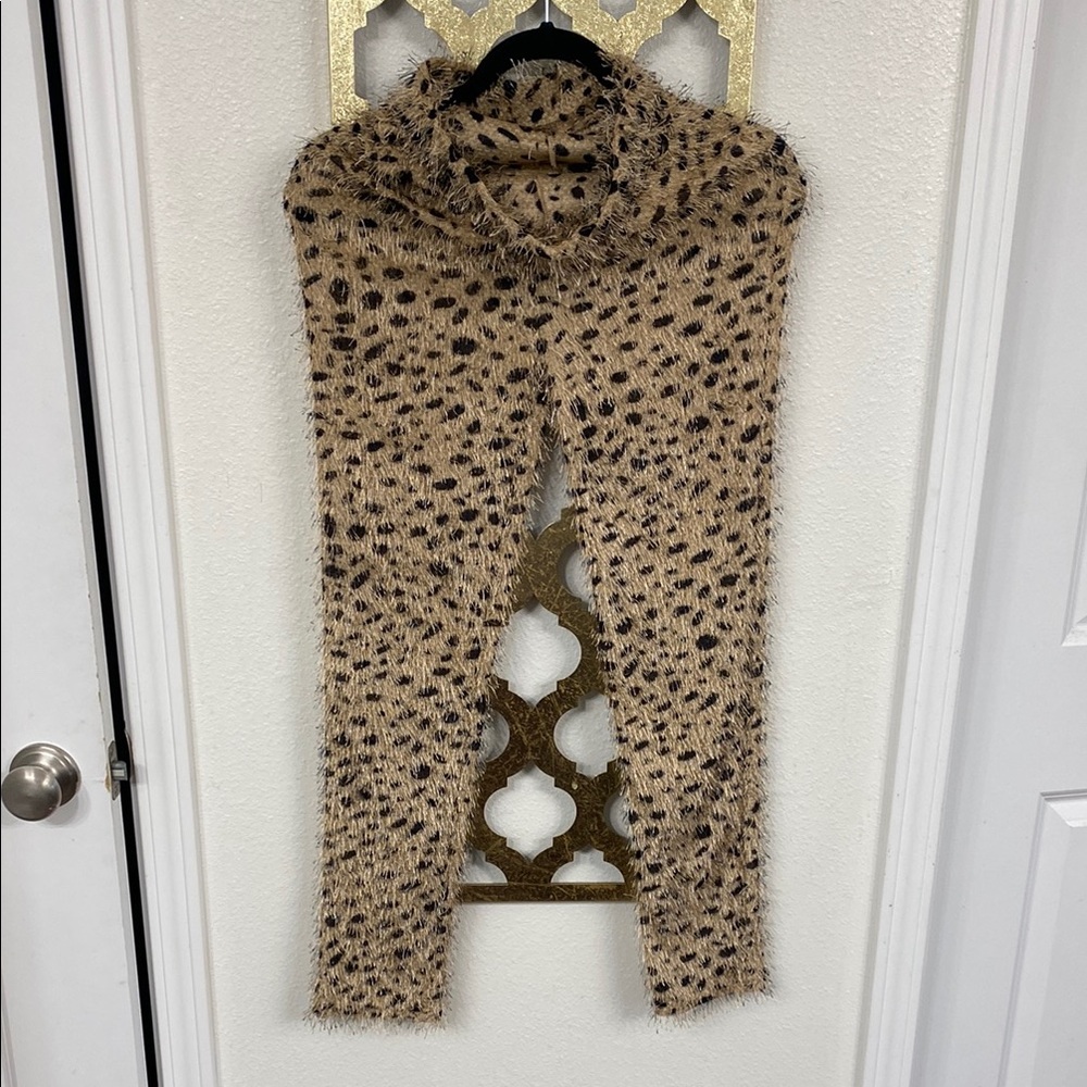 Leopard Print Fuzzy Pants